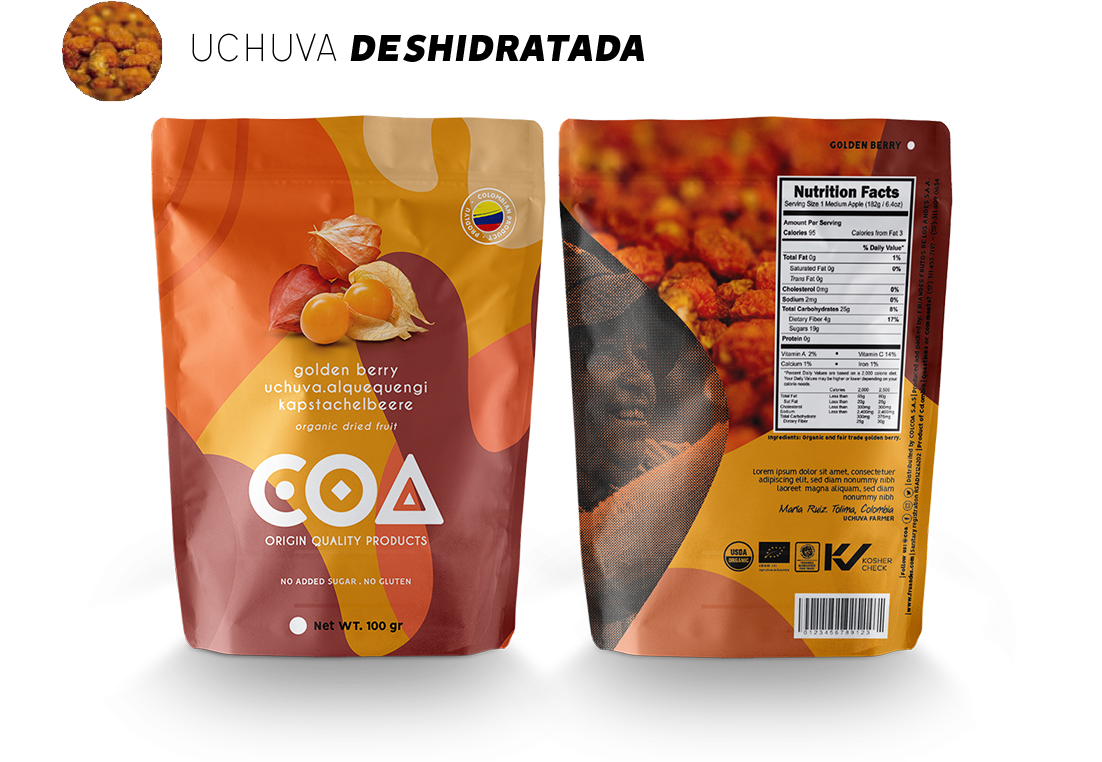 Empaque fruta deshidratada