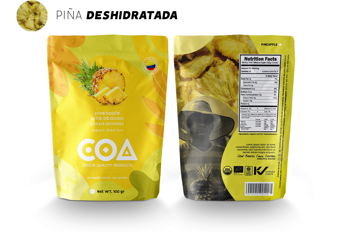 Empaque fruta deshidratada