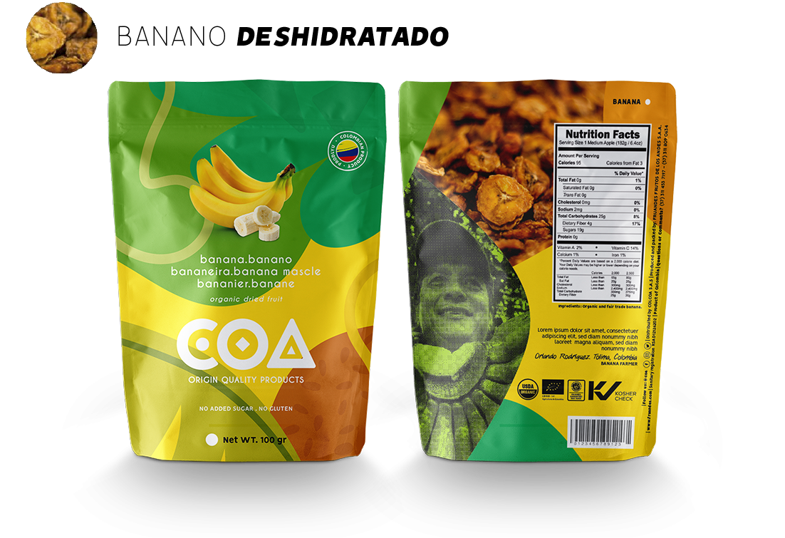 Empaque fruta deshidratada